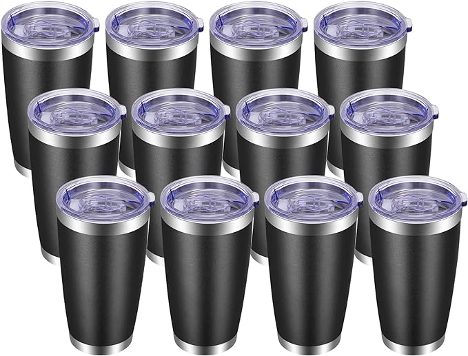 VEGOND 20oz Tumbler with Lid and Straw Stainless Steel Tumbler Cup Bulk Vacuum