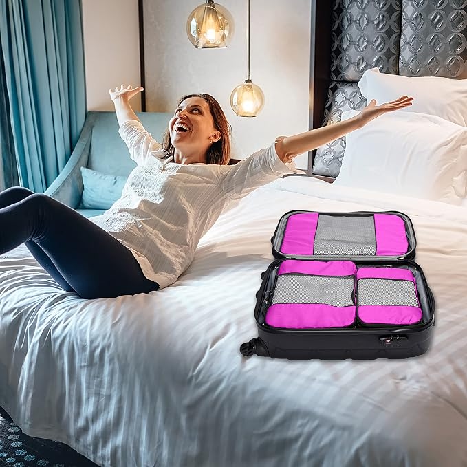 TravelWise Luggage Packing Organization Cubes 5 Pack, 1 Small, 2 Medium