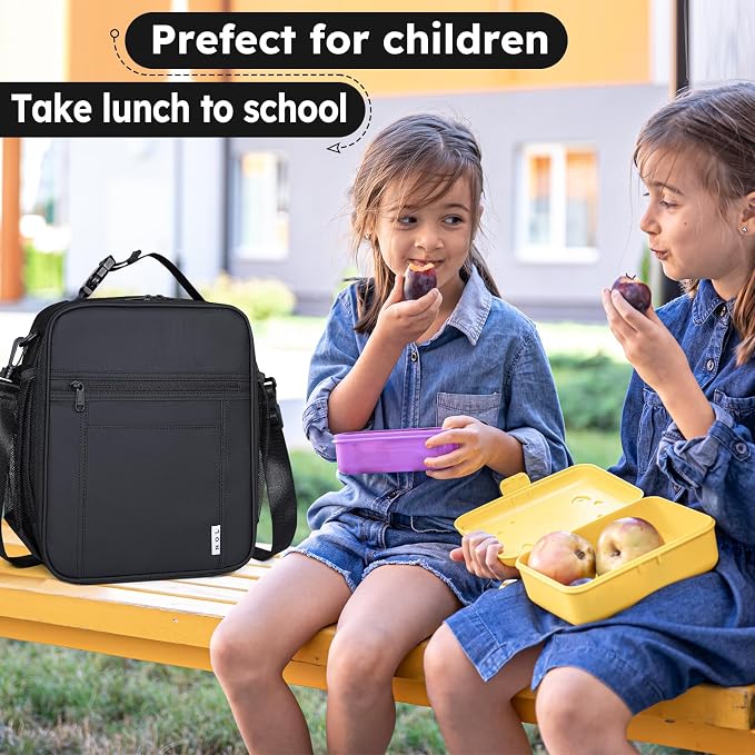 NOL Nylon Waterproof Kids Lunch Bag, Insulated Lunch Bag, Lunch box Cooler