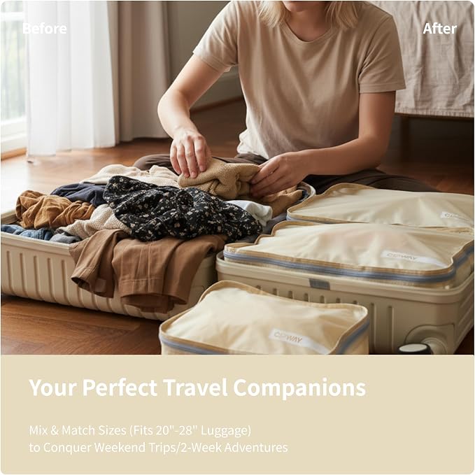 Cipway 5 Set Packing Cubes for Travel Suitcase Organizer for Accessories