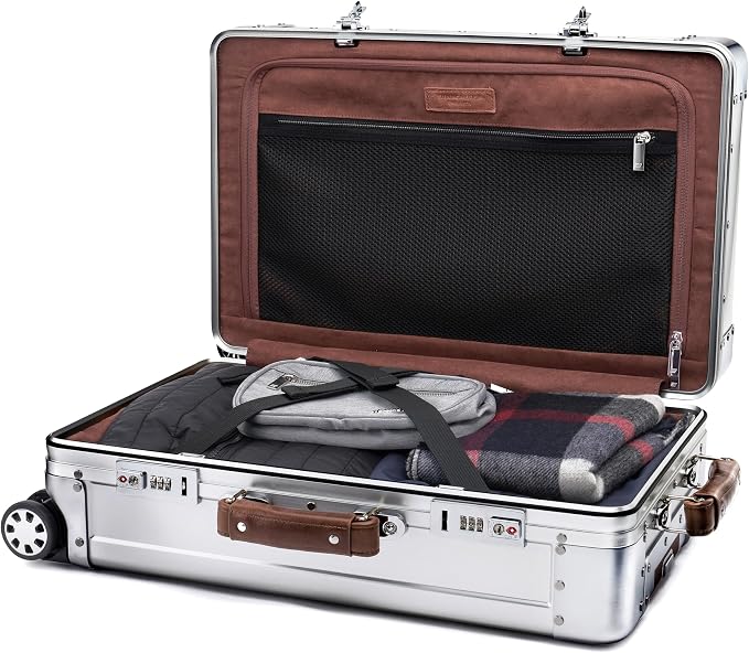 40L Cabin Travel Case – Full Aluminum Four Wheel Carry On Luggage, Italian
