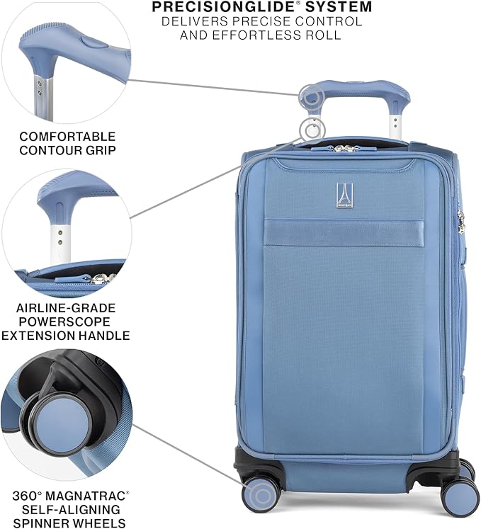 Travelpro VersaPack+ Lightweight Softside Expandable Carry on Luggage, 8