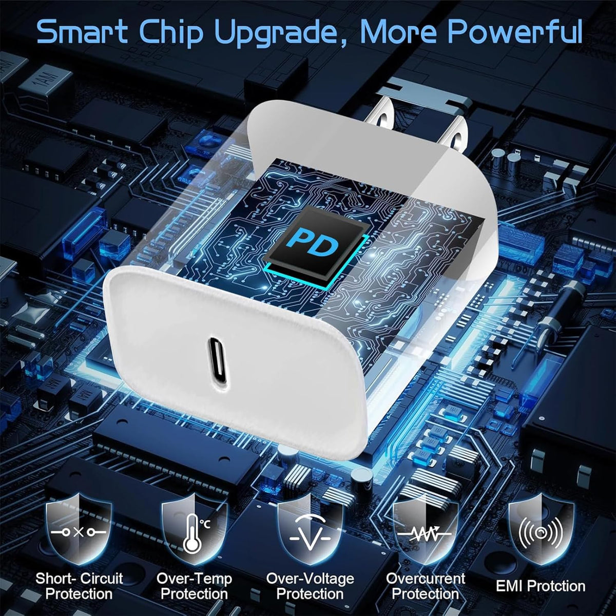 Magnetic Wireless Charger for iPhone 16 Pro Max/16 Pro/15/14/13/12/Plus/AirPods 3/2/Pro 2, 6FT Magnet Charge for Apple Mag-Safe Charger Fast Wireless Charging Pad with USB C Charging Block, 1Pack