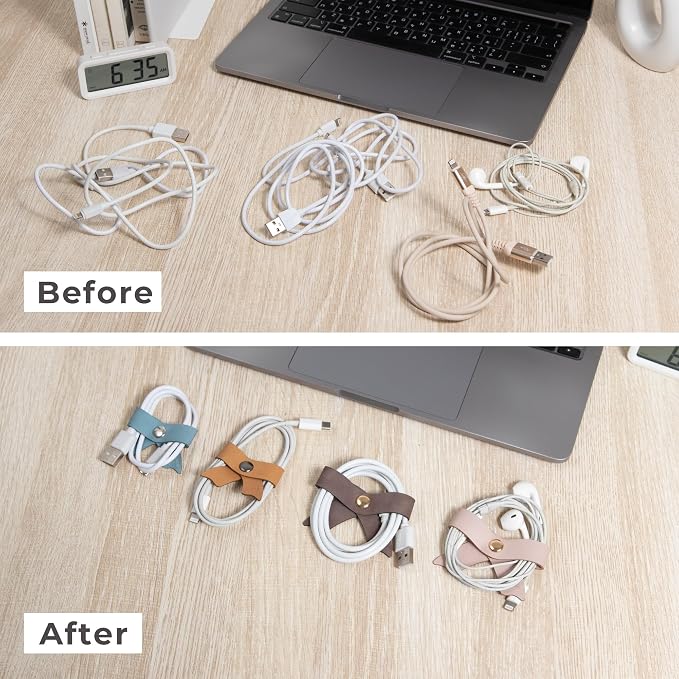 SenseAGE 5 Pack Cord Organizer, Bow Cord Keeper, Cable Organizer USB Holder