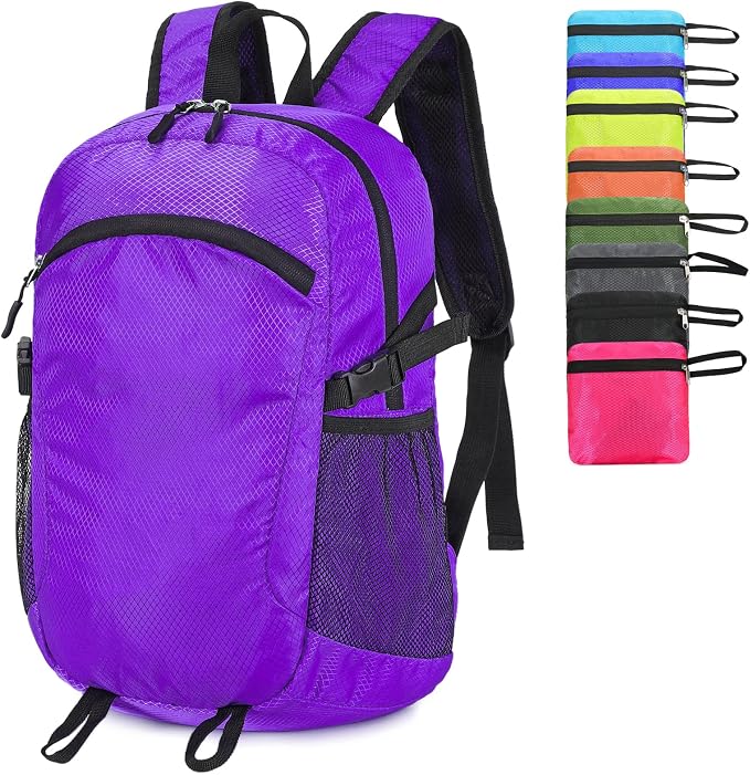 Small Hiking Daypack, 15L Water-Resistant Hiking Backpack Packable Lightweight