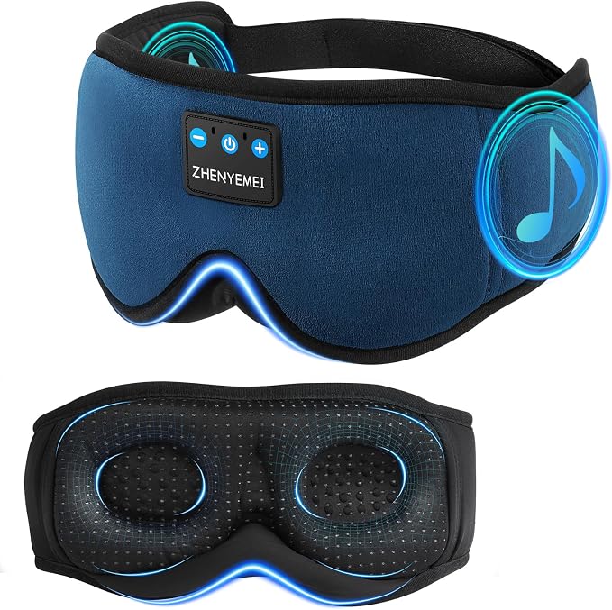 3D Sleep Mask with Bluetooth Headphones, Sleeping Headphones