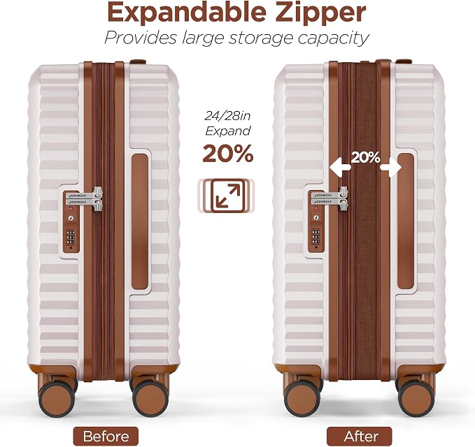SHOWKOO Suitcase Hardside Expandable Luggage Set, Suitcase