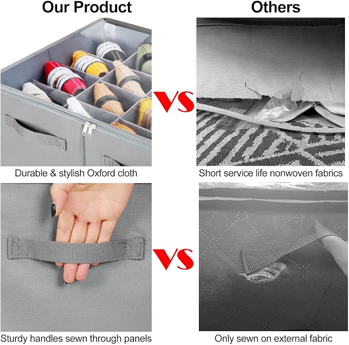 Shoe Organizer for Closet, Foldable Shoe Box