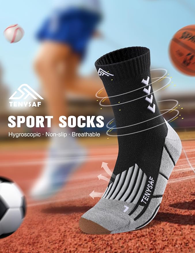 Compression Crew Running Socks: Athletic Socks