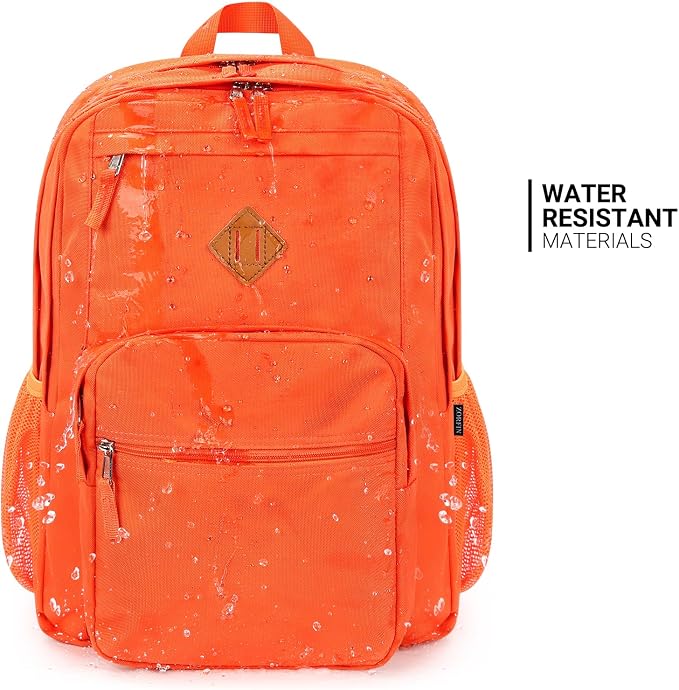 ZORFIN 26L Backpack for College, and Travel: Water Resistant Bookbag