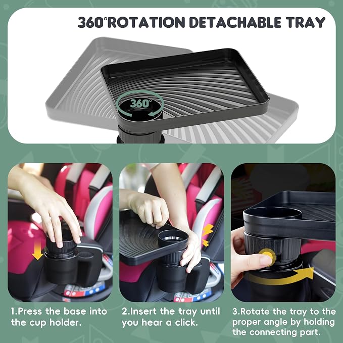 Upgraded Car Seat Tray for Kids Car Seat Tray