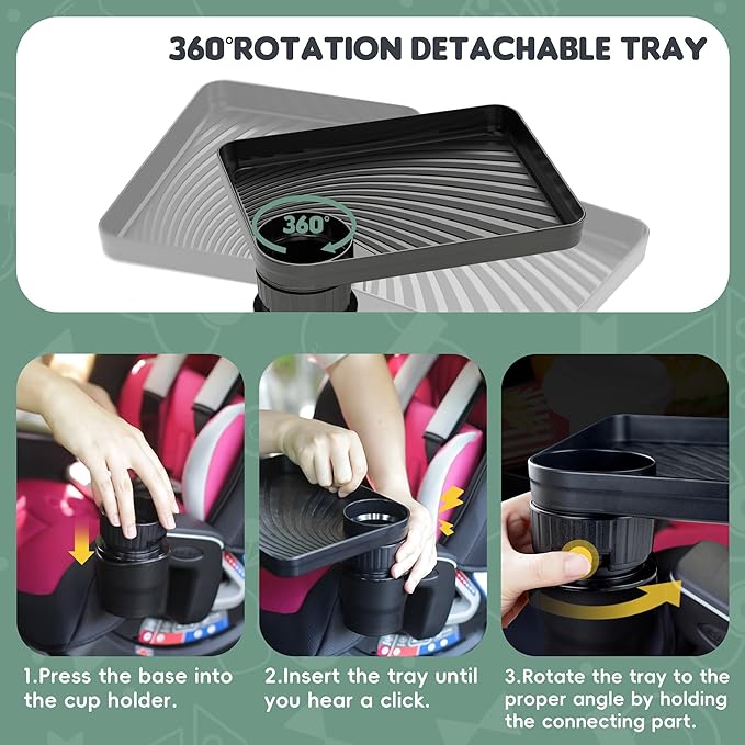 Upgraded Car Seat Tray for Kids Car Seat Tray