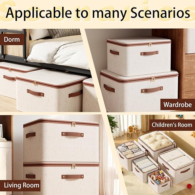 Tuza 3 Pcs Rigid Storage Bins