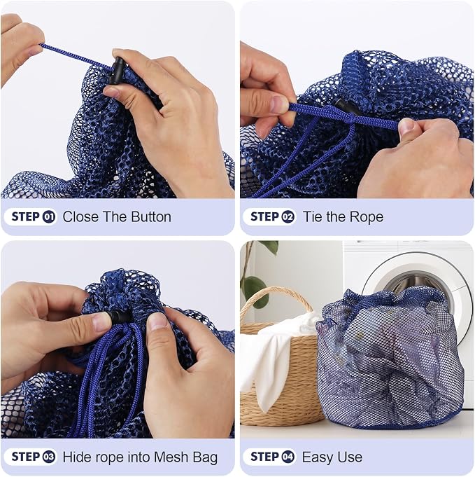 4Pcs Mesh Laundry Bags Washing Machine Mesh Wash Bags