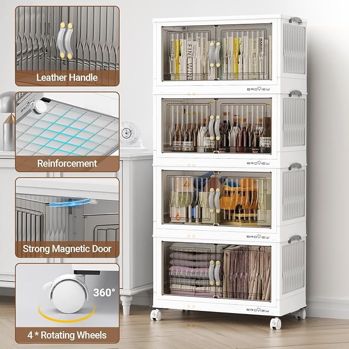BROVIEW 300Qt Stackable Storage Bins