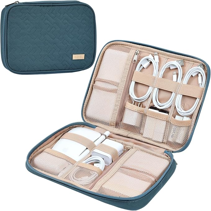 NISHEL Travel Cord Organizer Case, Tech Electronic Bag, Essentials