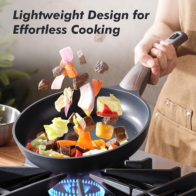 SENSARTE Nonstick Frying Pan Skillet 9.5Inch Non Stick Egg Pan Omelette Pans