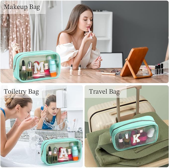 YOOLIFE Initial Make Up Bag Travel Toiletry Bag