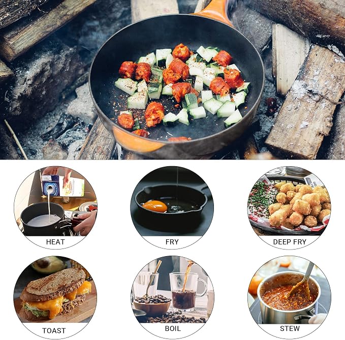 Bulin 24/13/11/8/4 PCS Camping Cookware Mess Kit Lightweight Backpacking