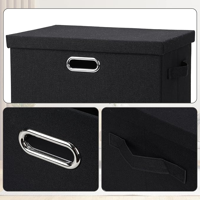 Large 17" 36 Quart Collapsible Stackable Storage Bins