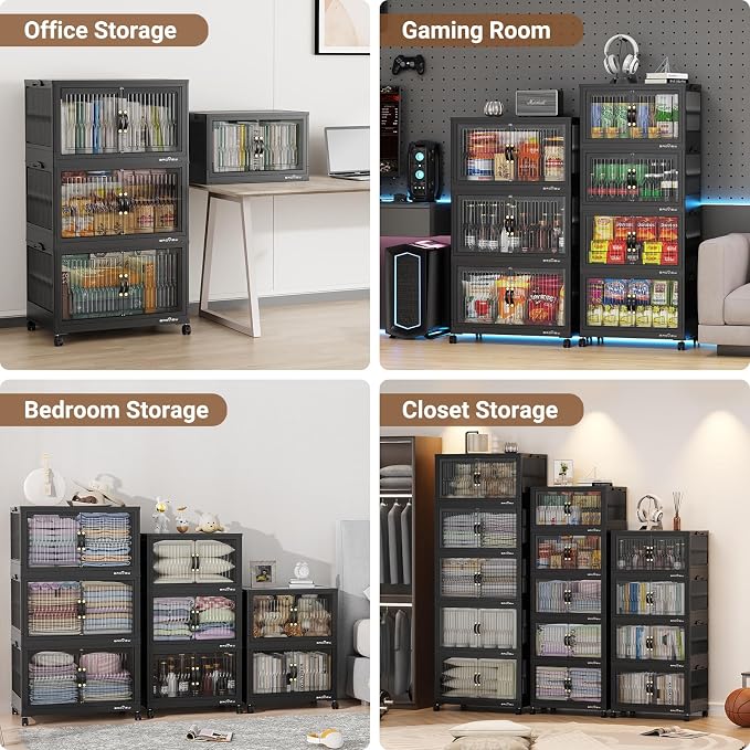 BROVIEW 400Qt Stackable Storage Bins
