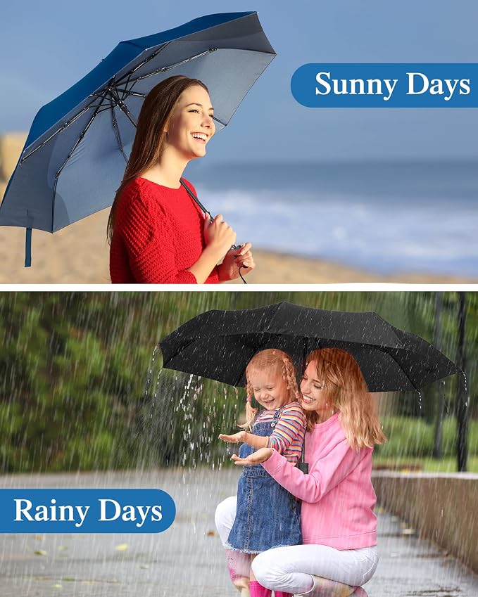Yahenda 4 Pack Windproof Travel Umbrellas Bulk Automatic Open and Close