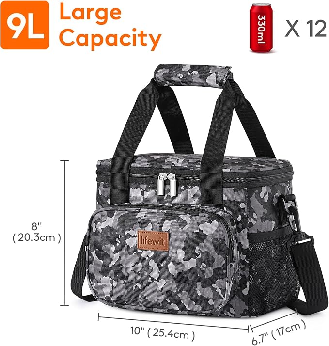 Lifewit Medium Lunch Bag Insulated Lunch Box Soft Cooler Cooling Tote