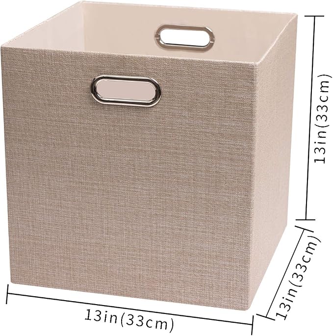 Posprica Storage Cube Basket Bins, 13×13 Foldable Storage Boxes