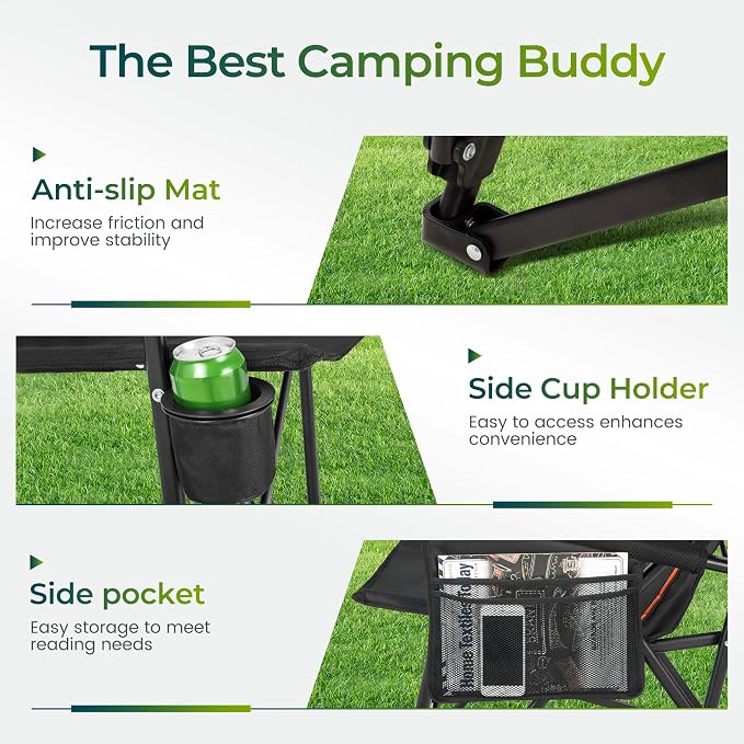 ALPHA CAMP Oversized Folding Camping Chairs