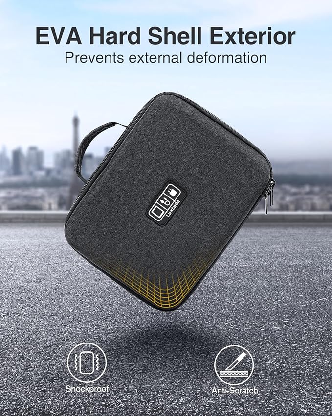 Luxtude Electronic Organizer Travel Case Large, Hard Case