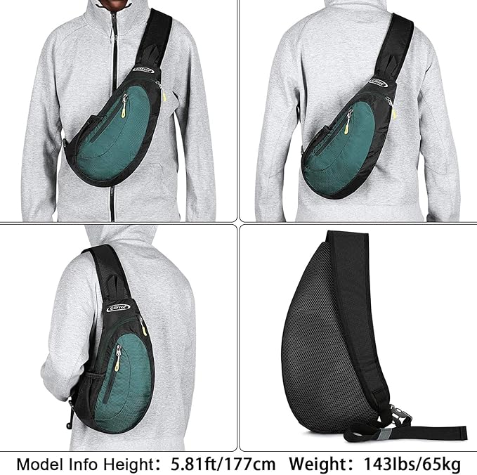 G4Free Sling Bag for Men Women, Small Crossbody Backpack Lightweight Chest