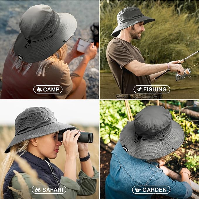 GearTOP Safari Sun Hat for Men and Sun Hats for Women UV Protection UPF 50+