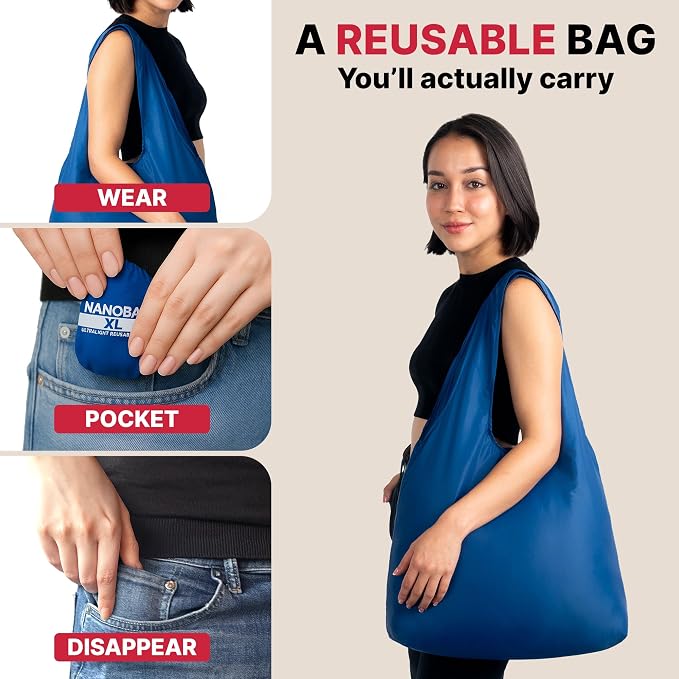 Nanobag Ultra-Lightweight Heavy Duty Foldable Tote