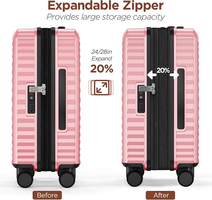 SHOWKOO Suitcase Hardside Expandable Luggage Set, Suitcase