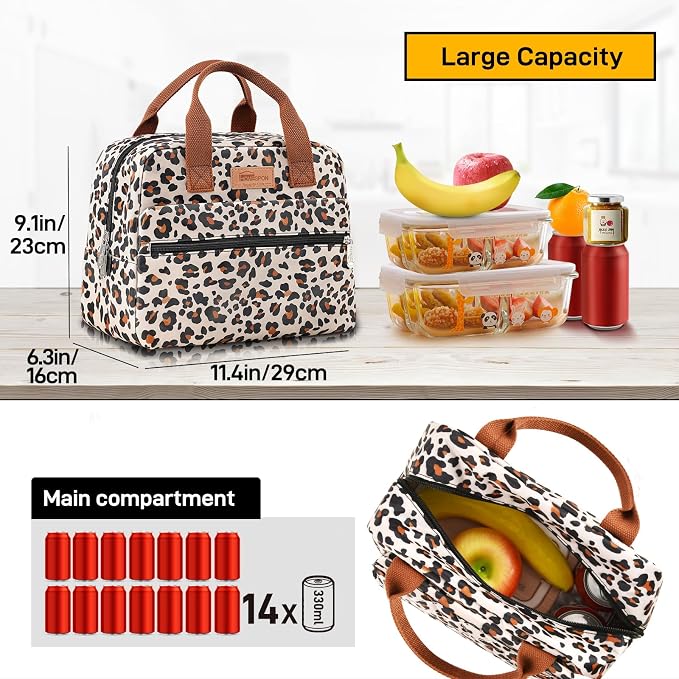 HOMESPON Insulated Lunch Bag for Women Men Lunch Box Cooler Lunch Tote for Work