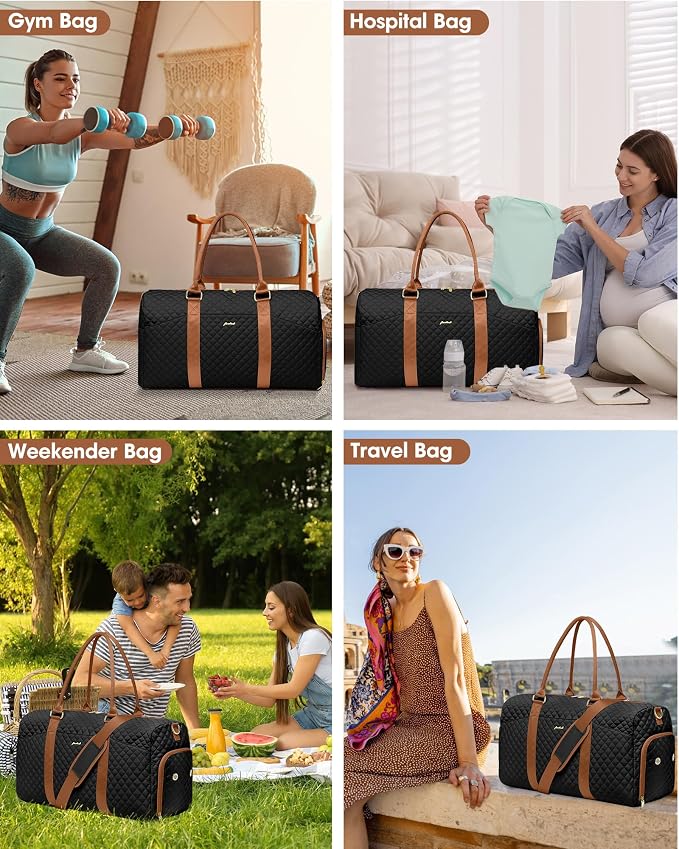Women Duffle Weekender Travel Bag: Large Duffel Bags