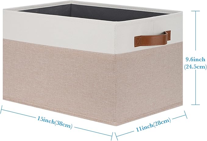 Large Fabric Storage Bins, Foldable Fabric Storage Baskets