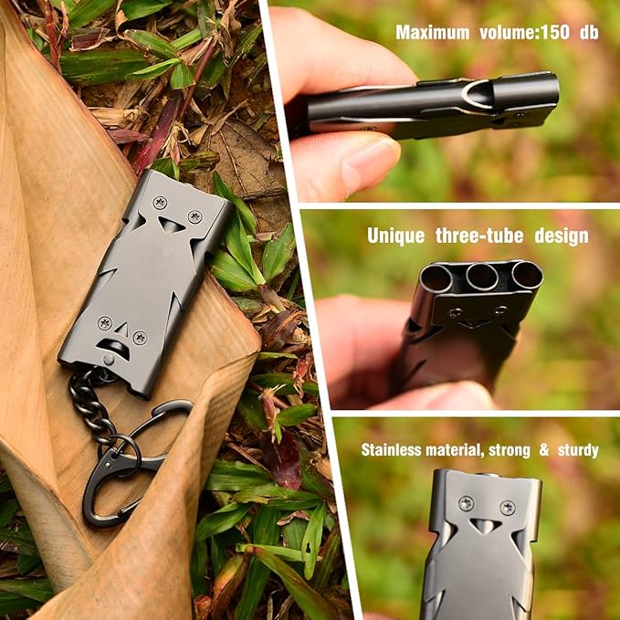 Whistle Emergency Whistles Keychain Rape Whistle Stainless Steel High Decibel