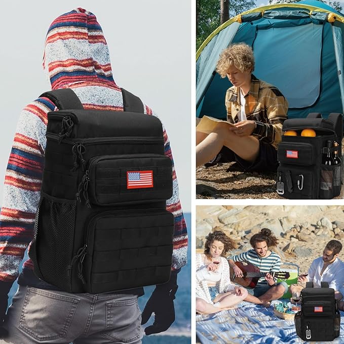 Tactical Backpack Cooler, Soft Lightweight Leakproof Cooler Backpack, Insulated