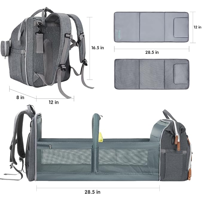 DERJUNSTAR Baby Diaper Bag Backpack