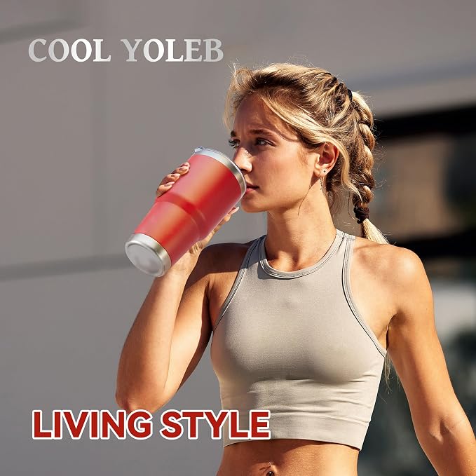 30 oz Tumbler with Lid Stainless Steel Tumblers Bulk Vacuum Insulated Cup Reusable Powder Coated Travel Mug Double Wall Leak Proof Cups Keep Cold Drinks for 12 Hours Red, Set of 12