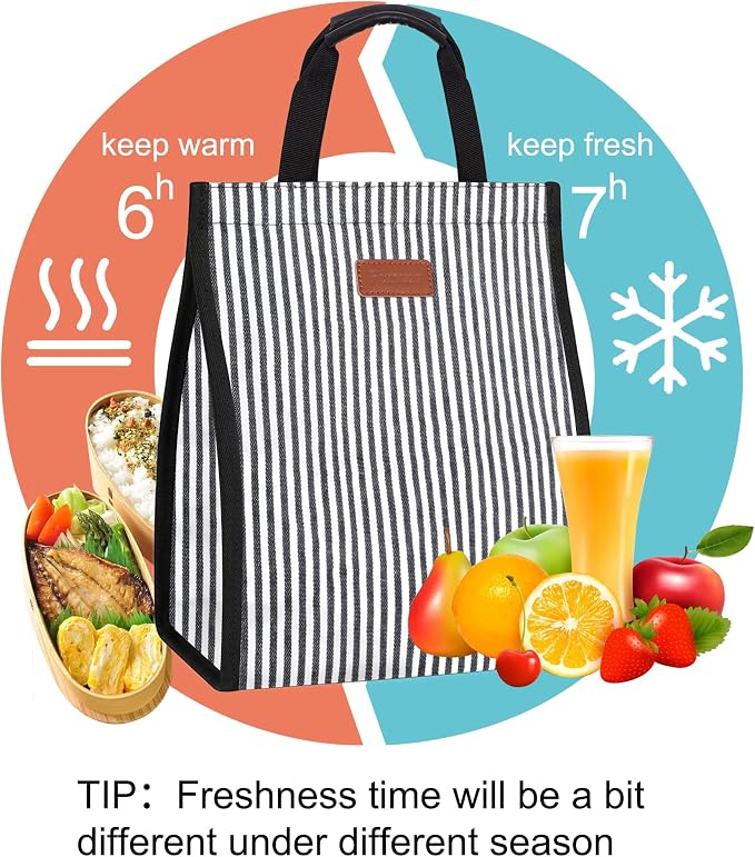 Lunch Bags for Women Insulated Reusable Lunch Tote
