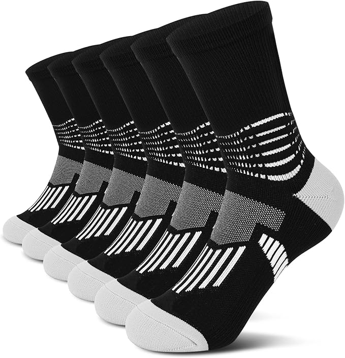 IRAMY Crew Compression Socks Athletic Running Socks
