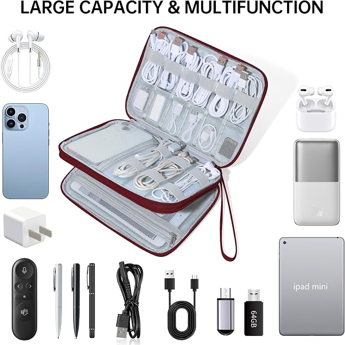 CILLA Electronics Organizer Travel, Travel Cord Organizer Case, Compact