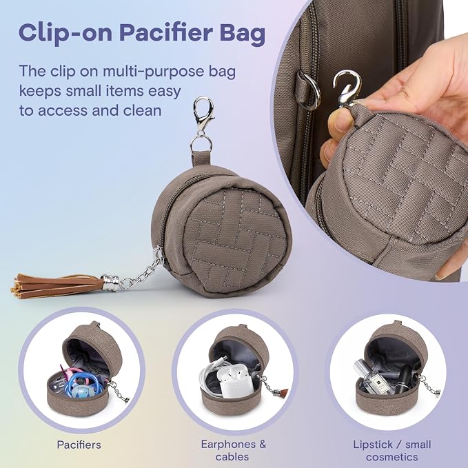 RUVALINO Diaper Bag Backpack, Large Capacity, Waterproof
