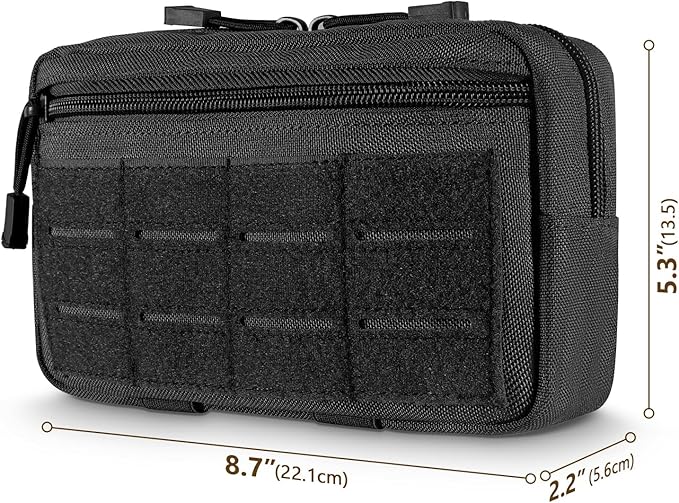 Tactical Molle Admin Pouch Utility Laser Cut EDC Tool Pouch Bag Horizontal