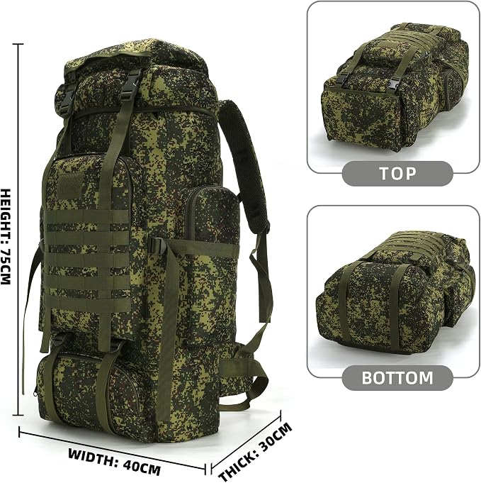 King'sGuard 70L Camping Hiking Backpack Tactical Backpack Military Molle
