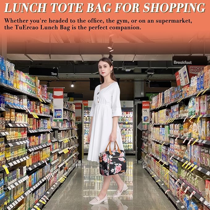 TuErCao Lunch Box for Women Adult Insulated Lunch Bag for Female Teacher Nurse