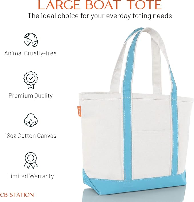CB STATION Medium Classic Canvas Tote Bag