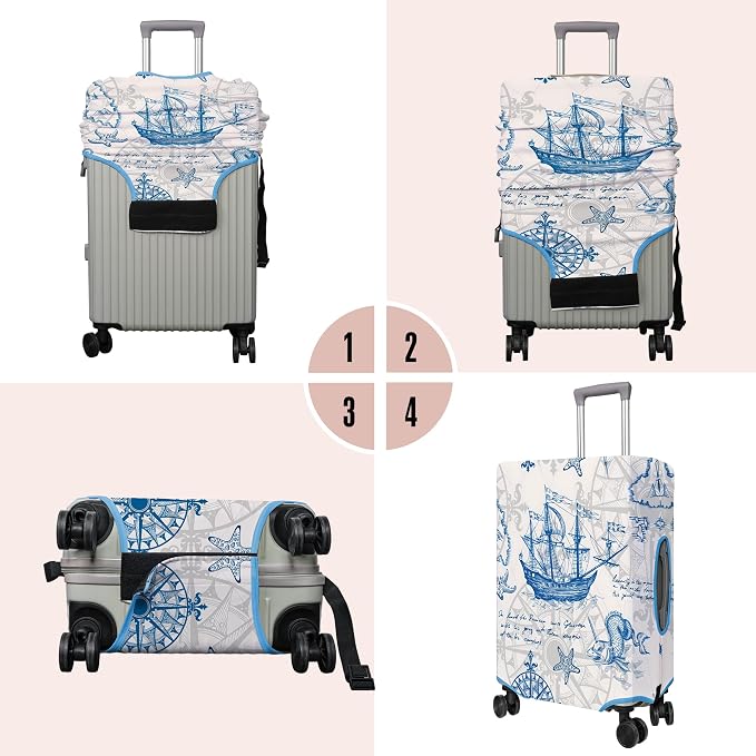 Travel Luggage Cover Suitcase Protector Fits 18-32 Inch Wheel Covers